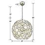 Crystorama Palla 22" Wide Antique Silver Orb Pendant Light