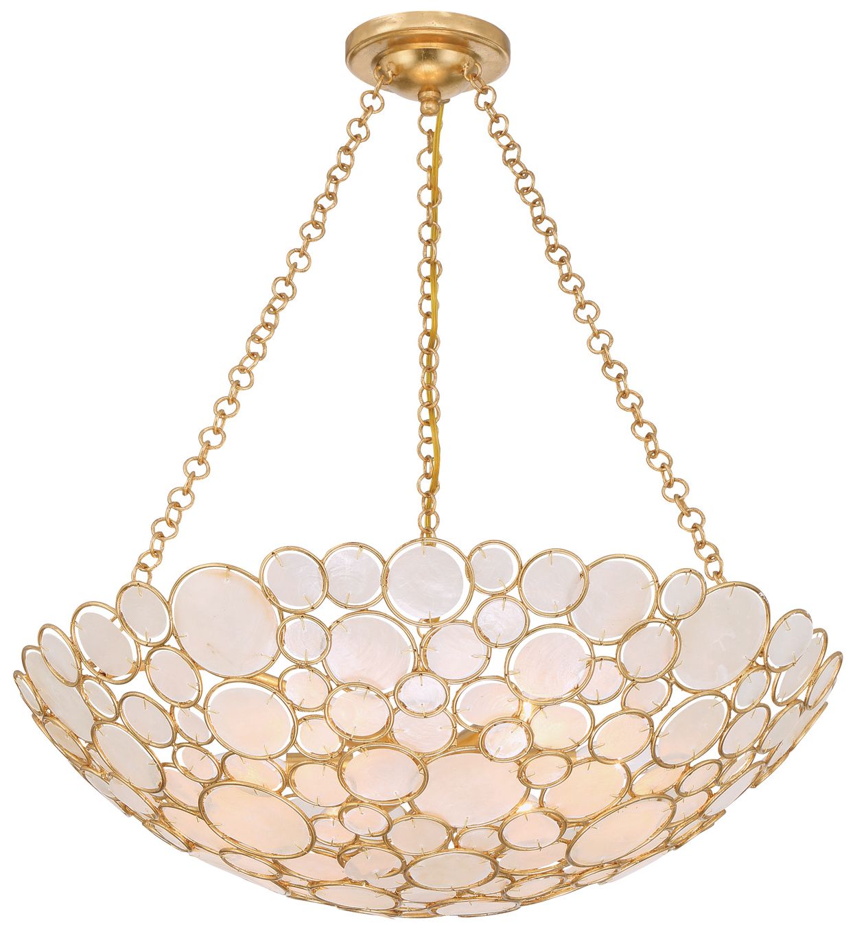Crystorama Palla 24.5'' Antique Gold Chandelier