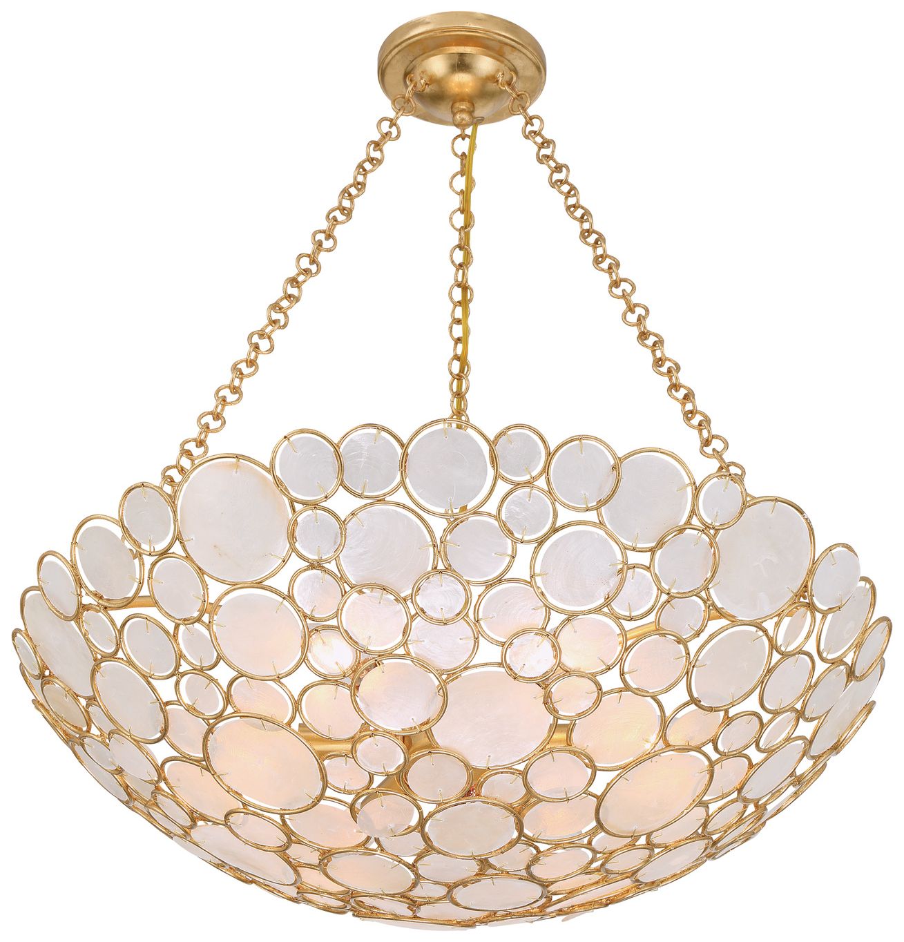 Image 4 Crystorama Palla 24.5'' Antique Gold Chandelier more views