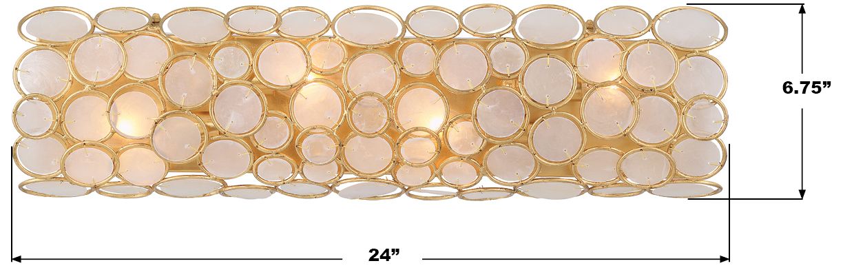 Image 6 Crystorama Palla 24'' Antique Gold Bathroom Vanity more views