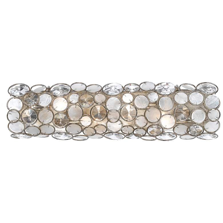 Image 1 Crystorama Palla 24" Wide Antique Silver Bath Light