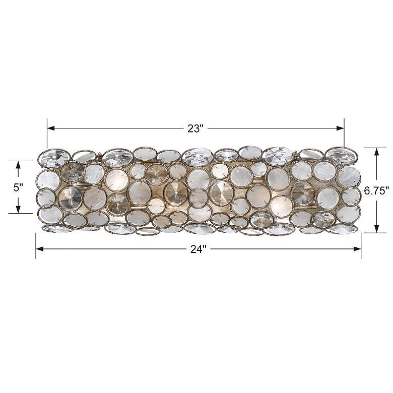 Image 5 Crystorama Palla 24" Wide Antique Silver Bath Light more views