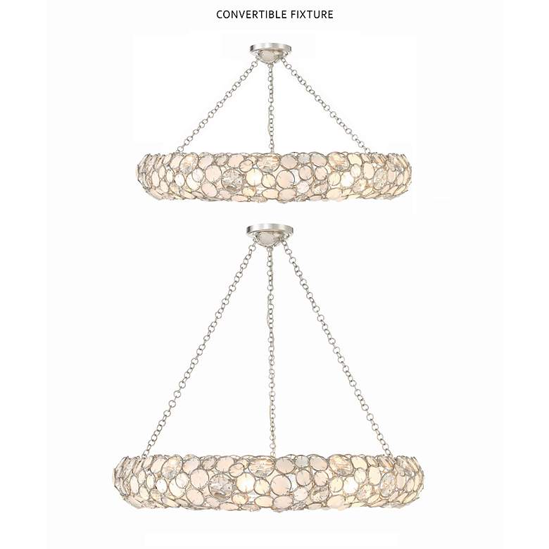 Image 7 Crystorama Palla 32" Wide Antique Silver 8-Light Chandelier more views