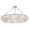 Crystorama Palla 32"W Antique Silver Ceiling Light