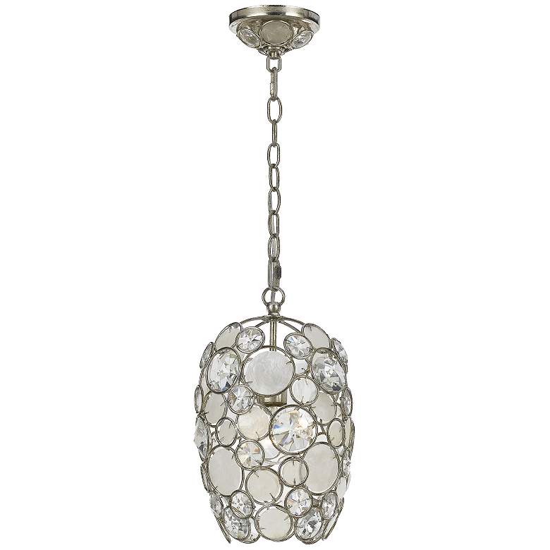 Image 3 Crystorama Palla 8 1/2" Wide Antique Silver Mini Pendant more views