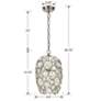 6_Crystorama Palla 8 1/2" Wide Antique Silver Mini Pendant more views