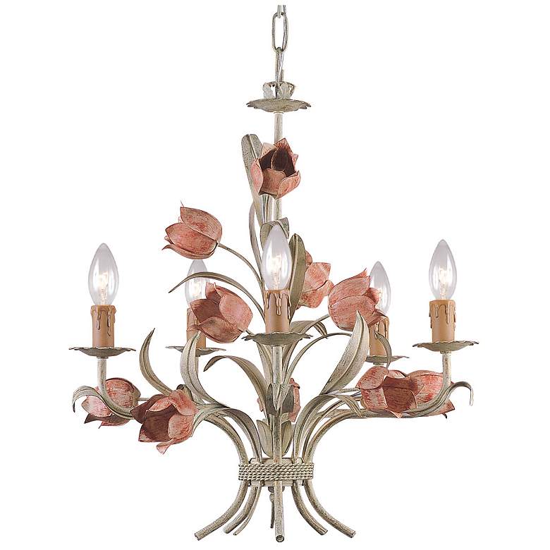 Image 2 Crystorama Paris Flea Market 19 inch Wide Tulip Flower Chandelier