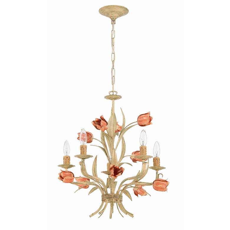 Image 3 Crystorama Paris Flea Market 19" Wide Tulip Flower Chandelier more views