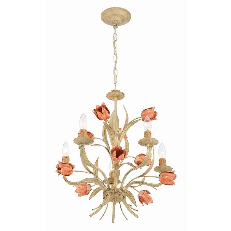 Image 4 Crystorama Paris Flea Market 19" Wide Tulip Flower Chandelier more views