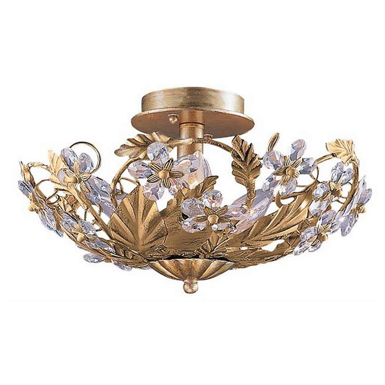 Image 2 Crystorama Paris Market 16 inch Wide Gold Leaf 6-Light Ceiling Light