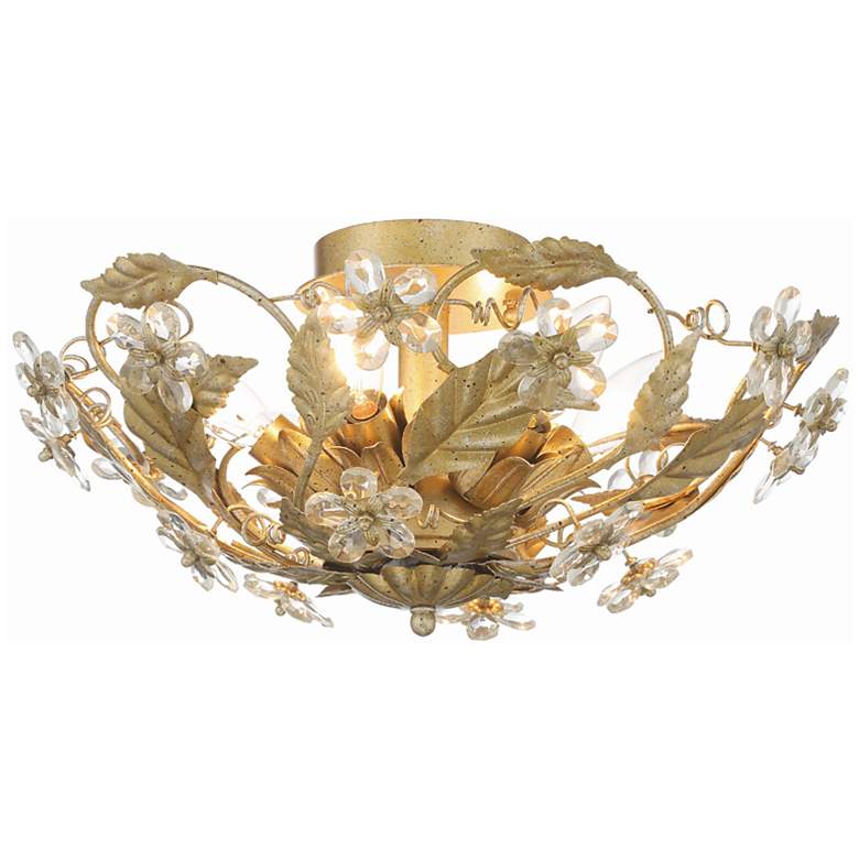 Image 3 Crystorama Paris Market 16 inch Wide Gold Leaf 6-Light Ceiling Light more views