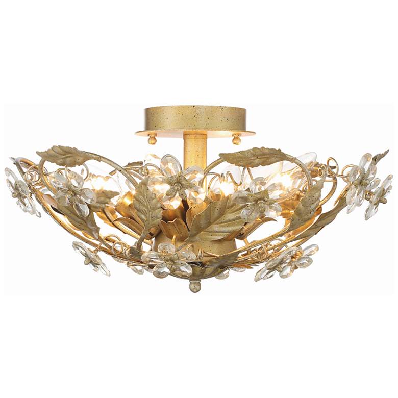 Image 4 Crystorama Paris Market 16" Wide Gold Leaf 6-Light Ceiling Light more views