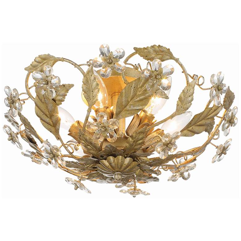 Image 5 Crystorama Paris Market 16" Wide Gold Leaf 6-Light Ceiling Light more views