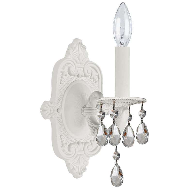 Image 1 Crystorama Paris Market 9 1/2 inch High Wet White Wall Sconce