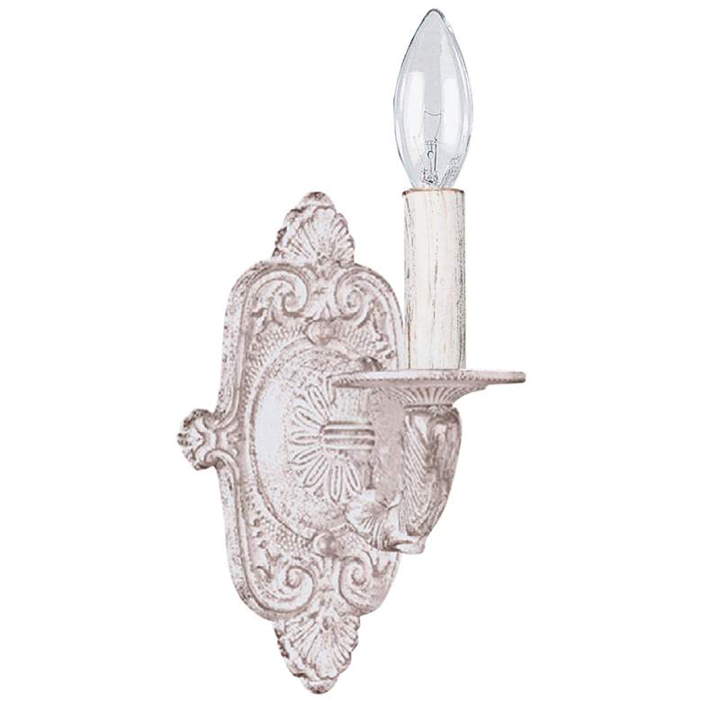 Crystorama Paris Market 9 1/2&quot;H Antique White Wall Sconce