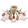 Crystorama Parisian Flower 22" Wide Art Glass Ceiling Light