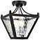Crystorama Park Hill 9" Wide Water Glass Ceiling Light