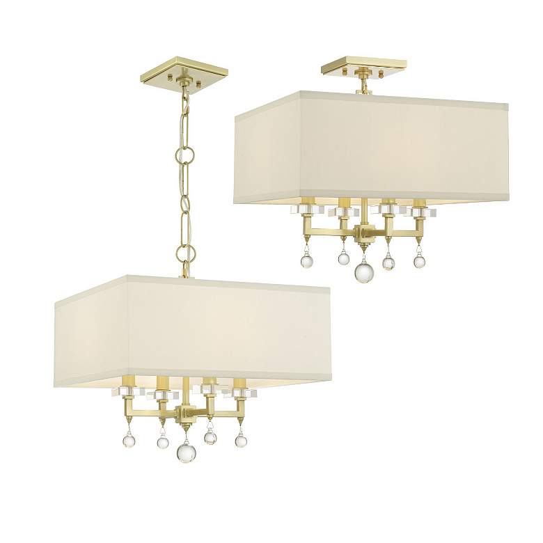 Image 3 Crystorama Paxton 16 inch Wide Antique Gold 4-Light Chandelier more views