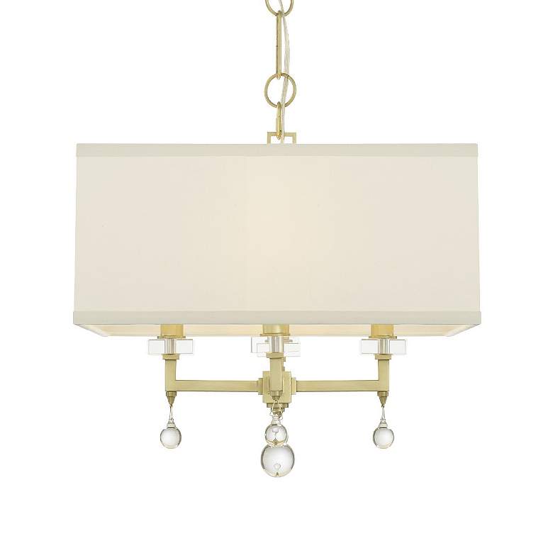 Image 4 Crystorama Paxton 16" Wide Antique Gold 4-Light Chandelier more views