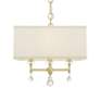 4_Crystorama Paxton 16" Wide Antique Gold 4-Light Chandelier more views