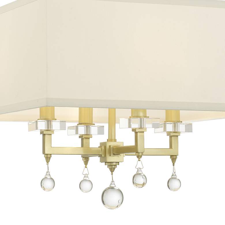 Image 5 Crystorama Paxton 16" Wide Antique Gold 4-Light Chandelier more views
