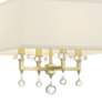 5_Crystorama Paxton 16" Wide Antique Gold 4-Light Chandelier more views
