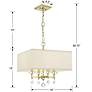 6_Crystorama Paxton 16" Wide Antique Gold 4-Light Chandelier more views