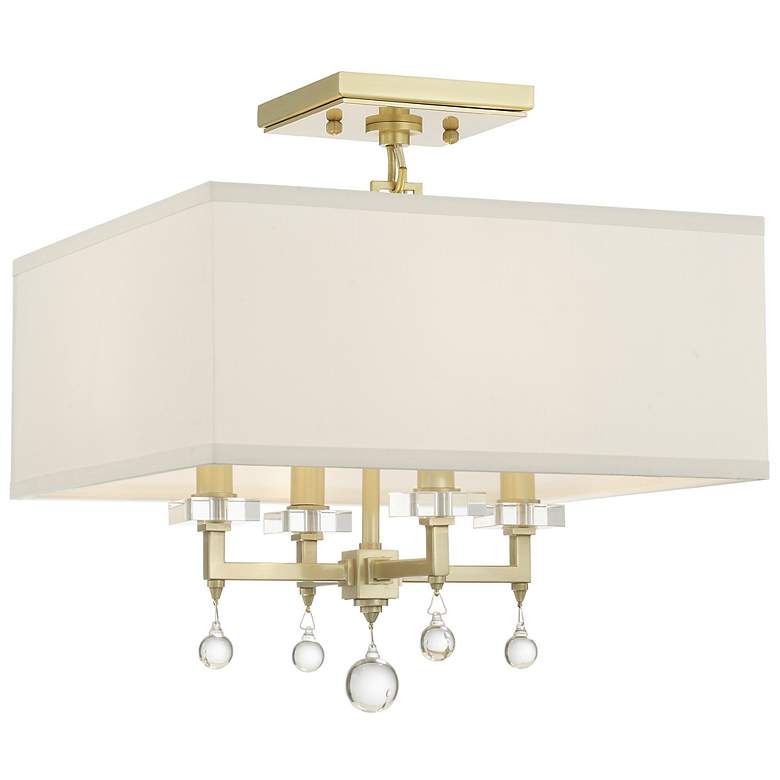 Image 1 Crystorama Paxton 16 inch Wide Antique Gold Ceiling Light