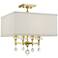 Crystorama Paxton 16" Wide Antique Gold Ceiling Light