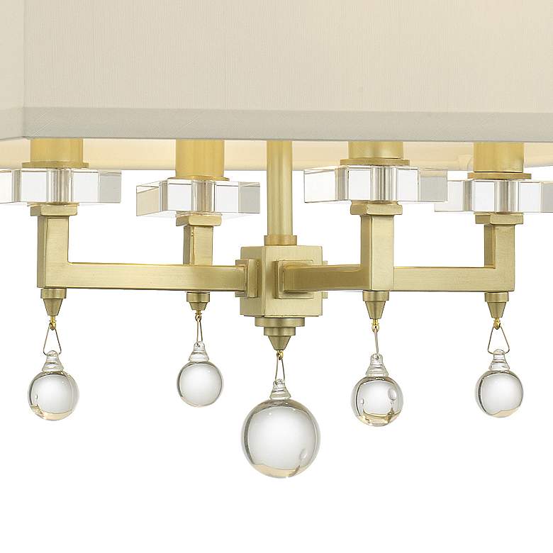Image 3 Crystorama Paxton 16" Wide Antique Gold Ceiling Light more views