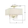 4_Crystorama Paxton 16" Wide Antique Gold Ceiling Light more views