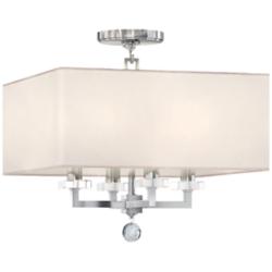 Crystorama Paxton 16&quot; Wide Polished Nickel Ceiling Light