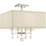 3_Crystorama Paxton 16" Wide Polished Nickel Ceiling Light more views