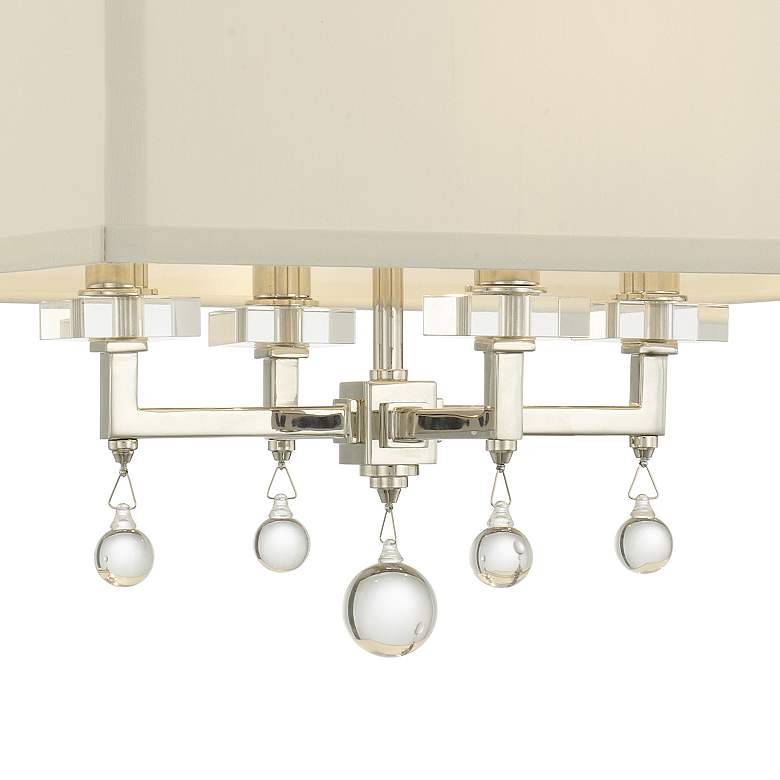 Image 4 Crystorama Paxton 16" Wide Polished Nickel Ceiling Light more views