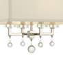 4_Crystorama Paxton 16" Wide Polished Nickel Ceiling Light more views