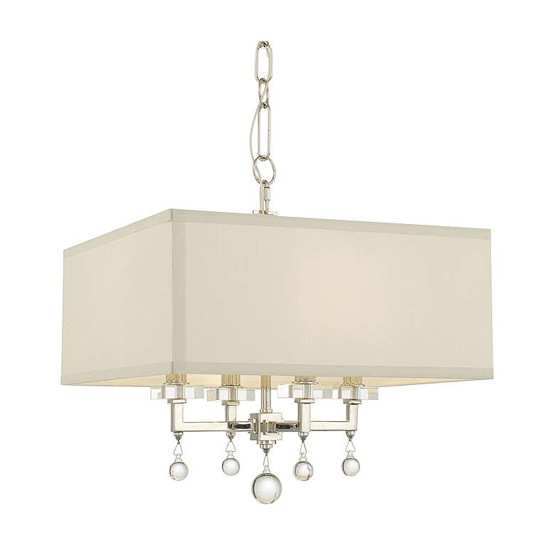 Image 2 Crystorama Paxton 16"W Polished Nickel 4-Light Chandelier