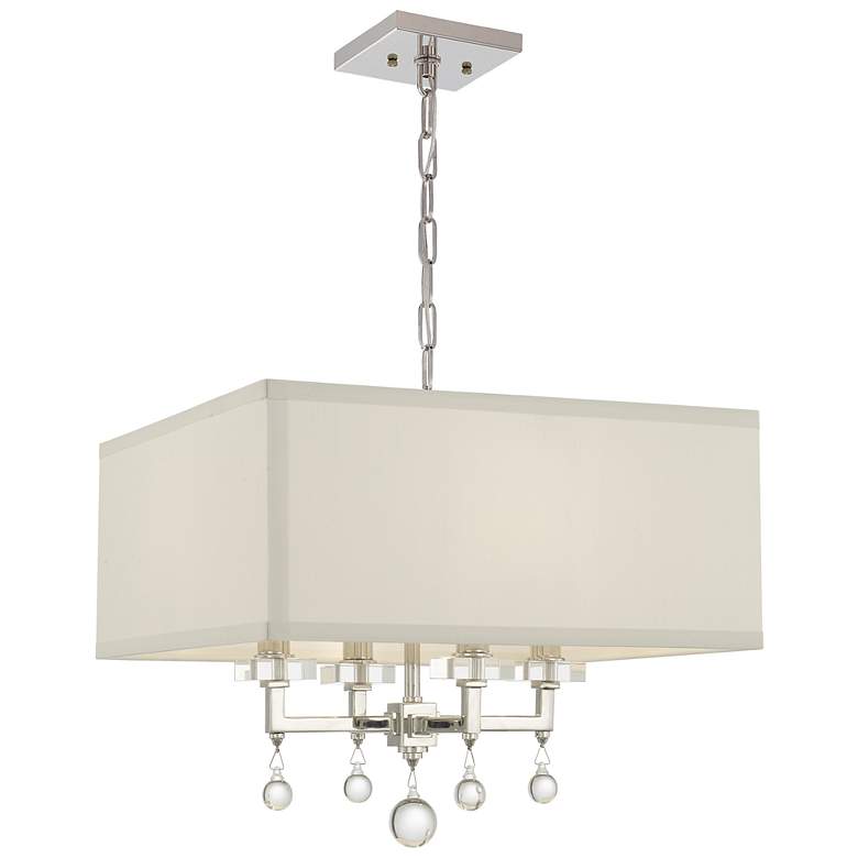 Image 2 Crystorama Paxton 16"W Polished Nickel 4-Light Chandelier