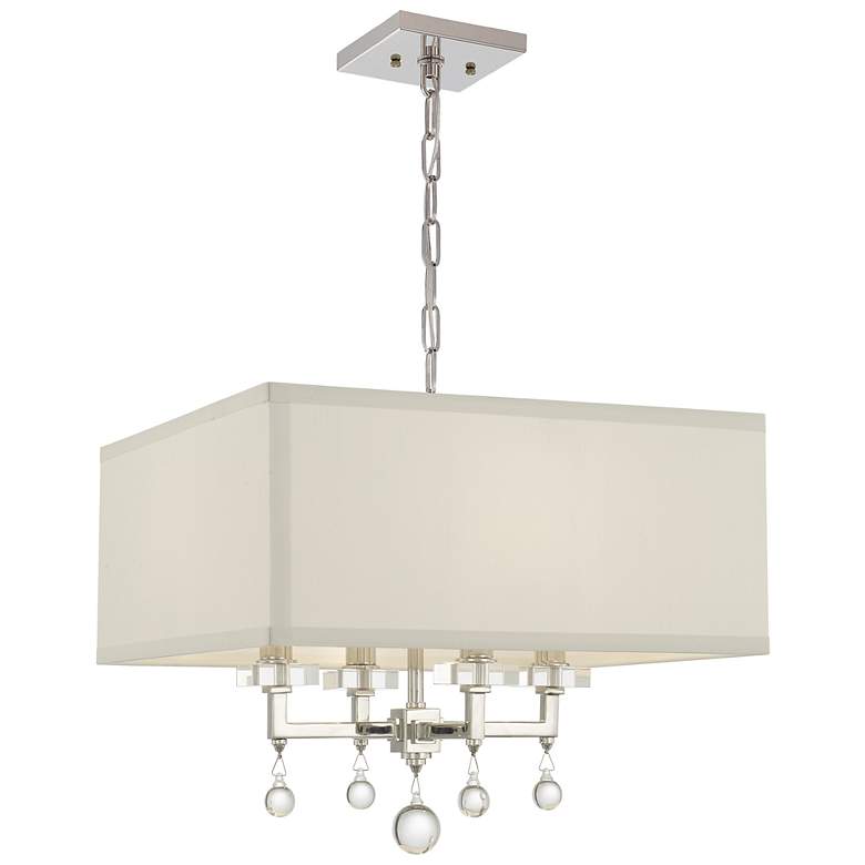 Image 2 Crystorama Paxton 16 inchW Polished Nickel 4-Light Chandelier