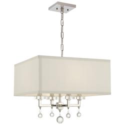 Crystorama Paxton 16"W Polished Nickel 4-Light Chandelier