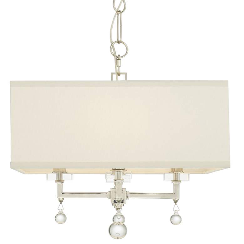 Image 3 Crystorama Paxton 16"W Polished Nickel 4-Light Chandelier more views
