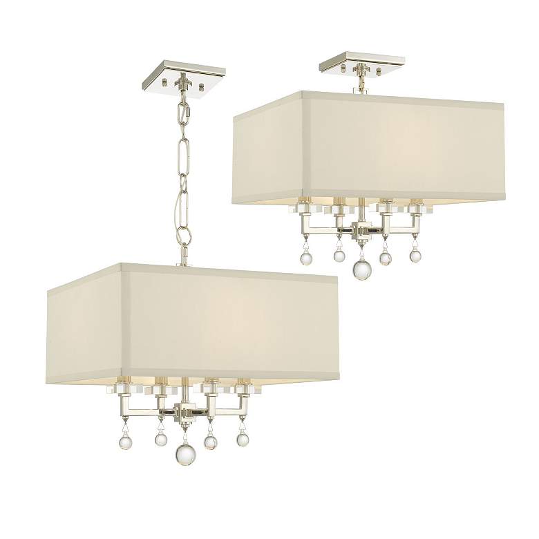 Image 3 Crystorama Paxton 16 inchW Polished Nickel 4-Light Chandelier more views