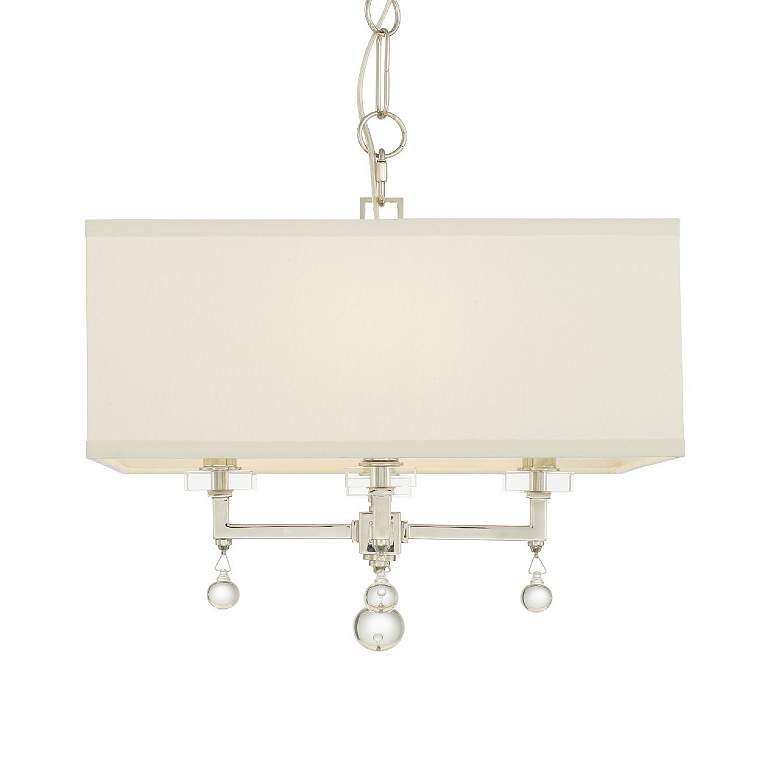 Image 4 Crystorama Paxton 16 inchW Polished Nickel 4-Light Chandelier more views