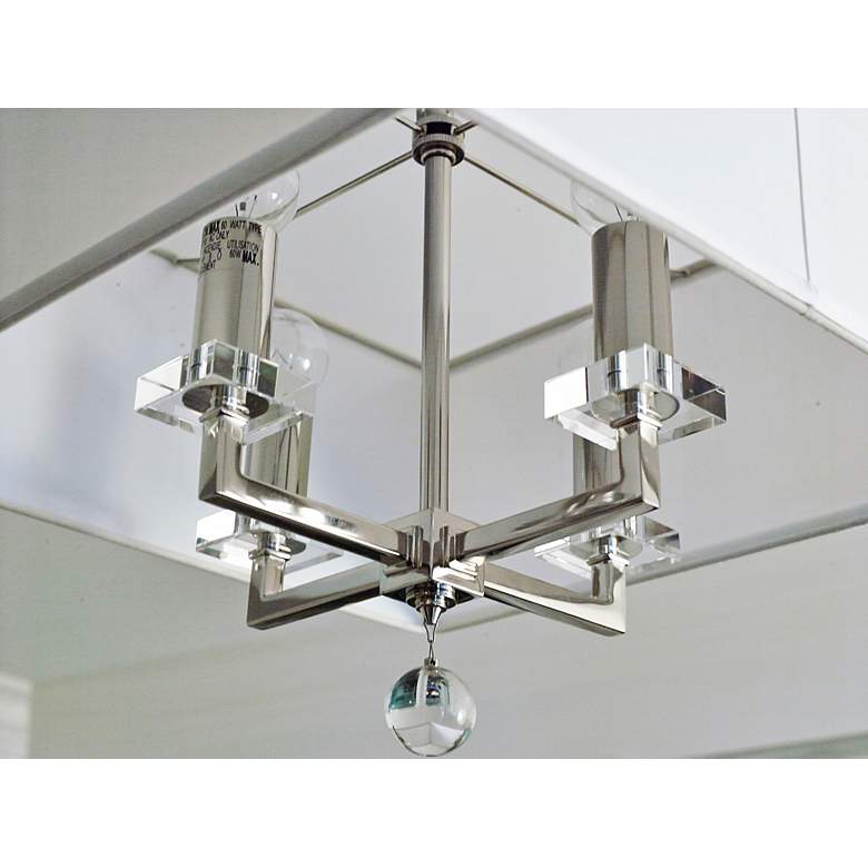 Image 5 Crystorama Paxton 16"W Polished Nickel 4-Light Chandelier more views
