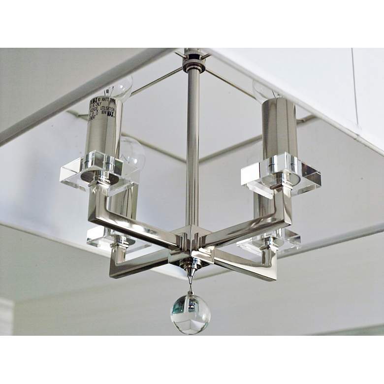 Image 5 Crystorama Paxton 16 inchW Polished Nickel 4-Light Chandelier more views