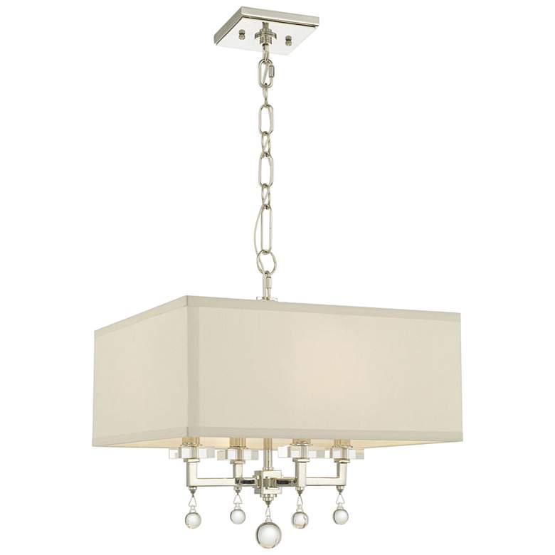 Image 6 Crystorama Paxton 16"W Polished Nickel 4-Light Chandelier more views