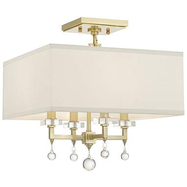 Crystorama Paxton 16" Wide Antique Gold Ceiling Light