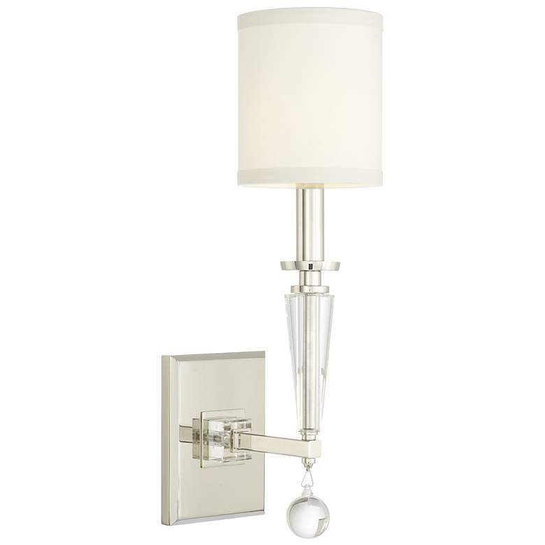 Image 1 Crystorama Paxton 17" High Nickel Sconce