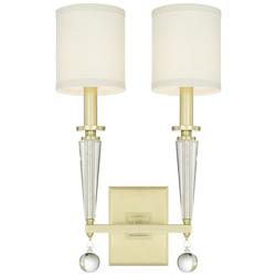 Crystorama Paxton 18 1/2"H Antique Gold 2-Light Wall Sconce