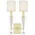 Crystorama Paxton 18 1/2"H Antique Gold 2-Light Wall Sconce
