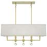 1_Crystorama Paxton 38" Wide Aged Brass Linear Chandelier